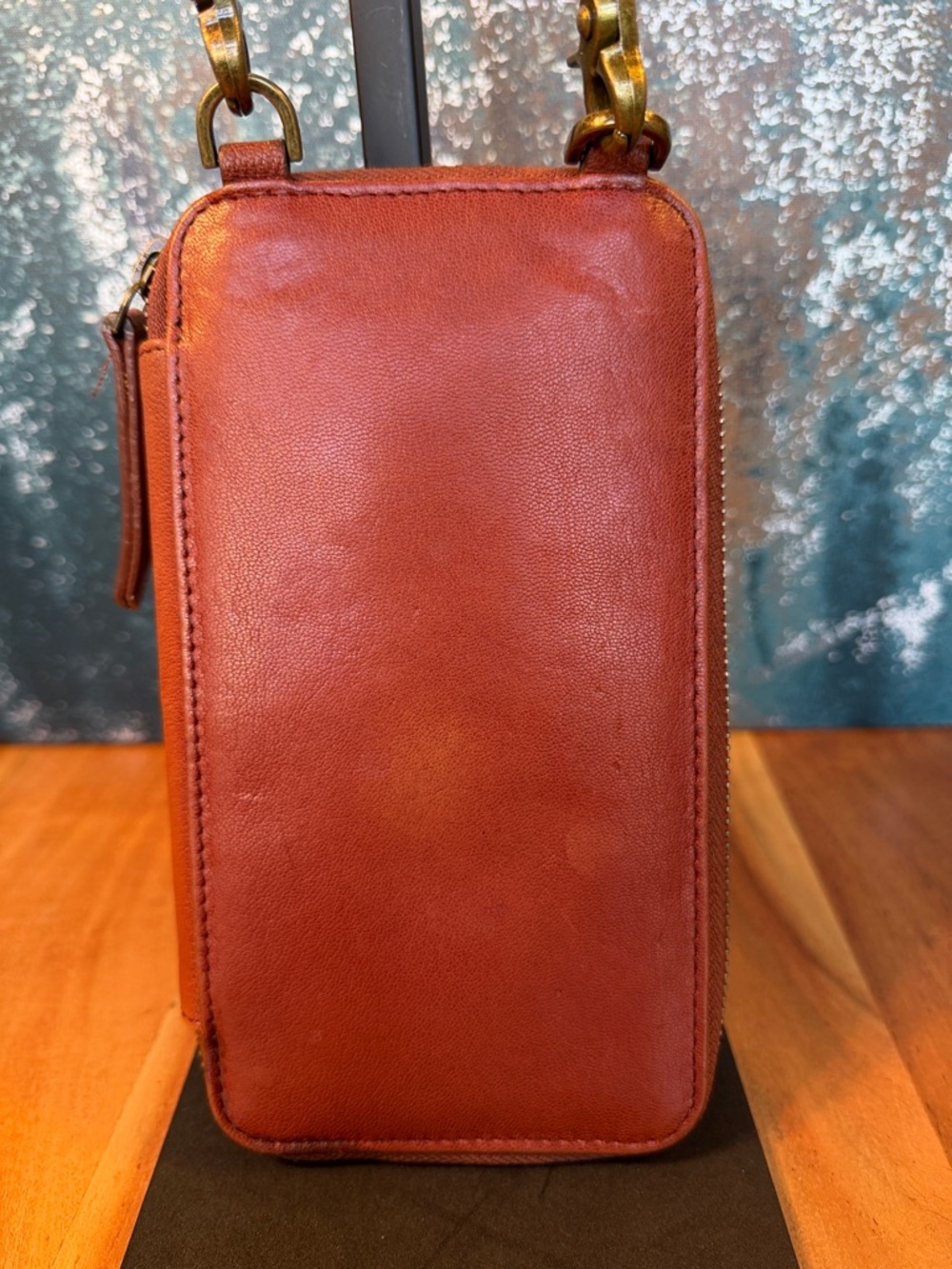 Timberland Minimalist Leather Phone Crossbody Wallet Brown Compact (GUC) - Picture 12 of 17